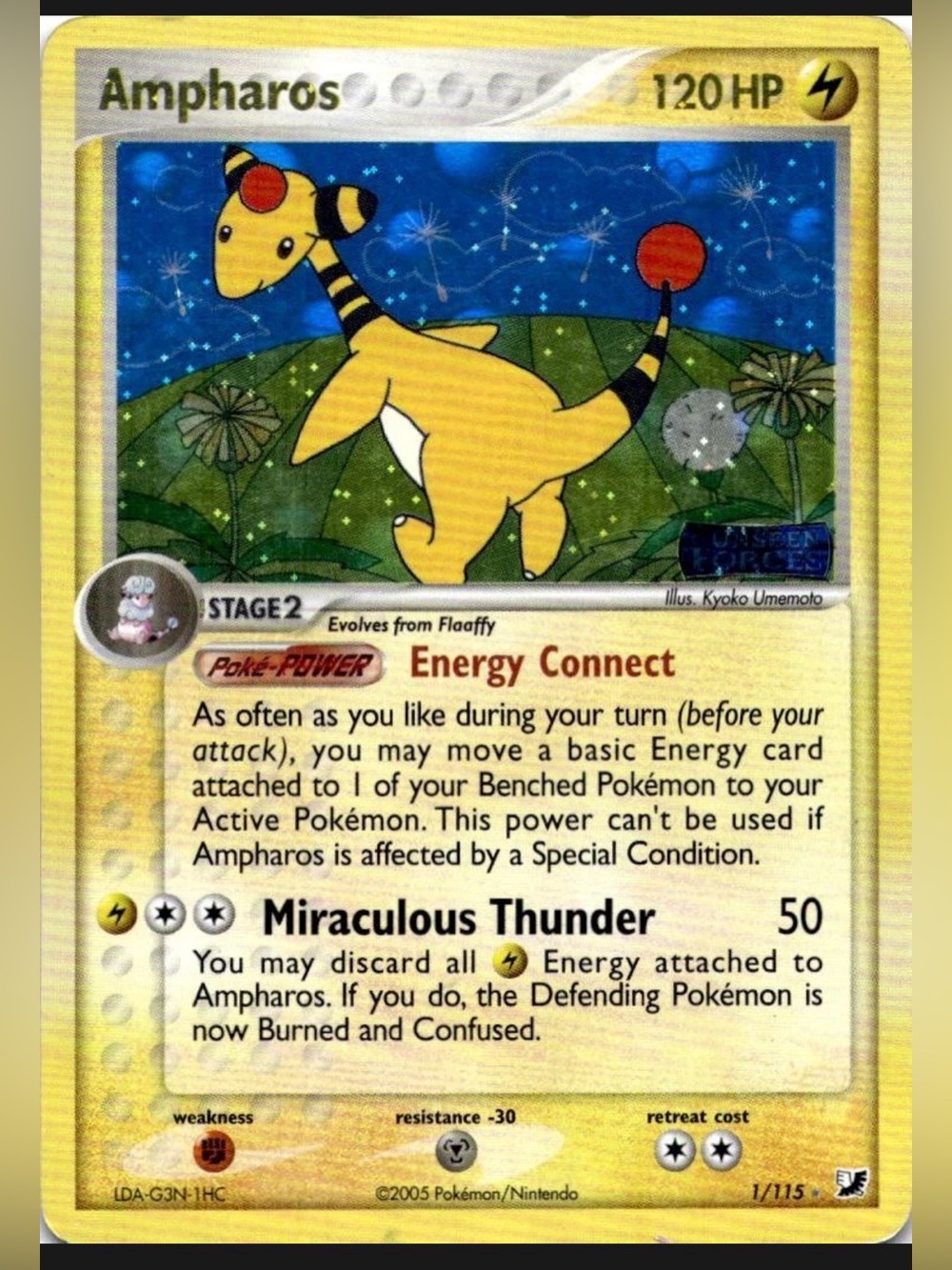 Ampharos Pokemon Card